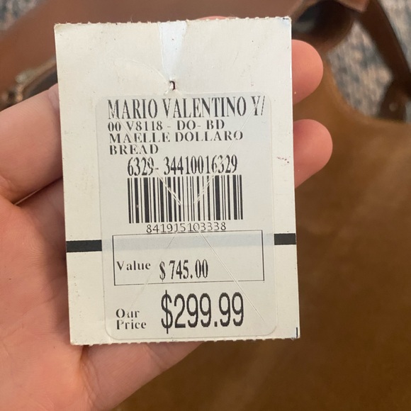 Valentino Lucy By Mario Leather Saddle Bag Brown Purse Shoulder Leather with Bag - Picture 4 of 14